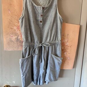 Mystree Light Gray Knit shorts overalls
